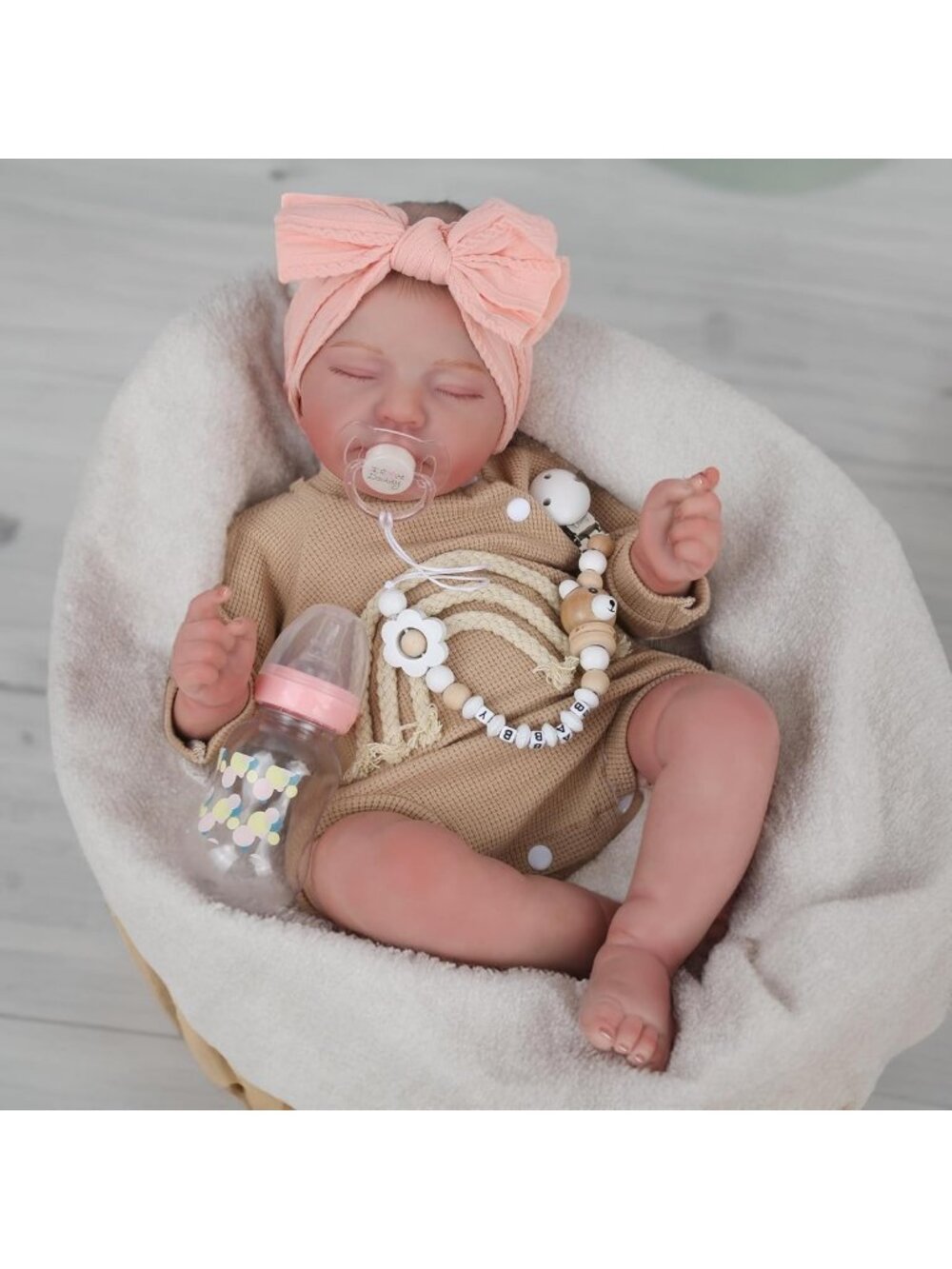 20" Realistic Reborn Baby Doll - Lifelike Soft Weighted Doll for Ages 3